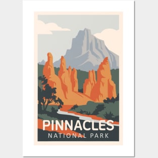 Pinnacles National Park Vintage Travel Poster Posters and Art